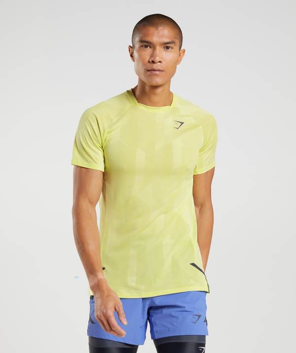 Panske Tricka Gymshark Apex Biele Zelene | VY2659834